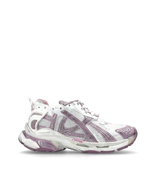 Balenciaga White 'Runner' Sports Shoes