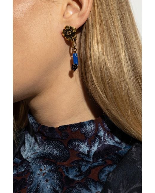 Etro Black Brass Earrings
