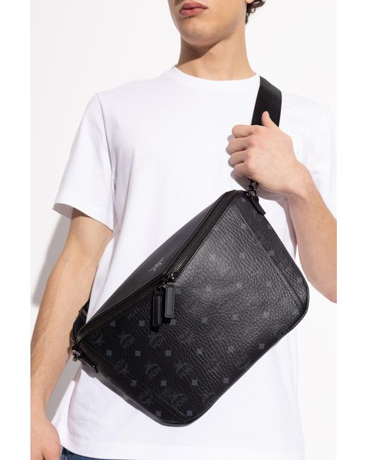 MCM White Bag 'Diamant 3D Medium' for men