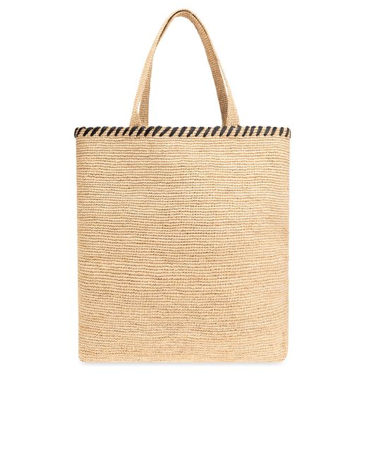 Lanvin Natural Woven Shopper Bag,