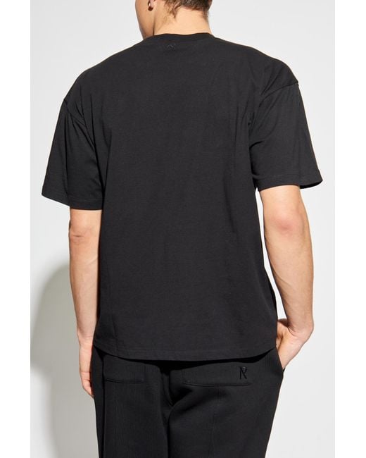 Represent Black Oversize "Initial" T-Shirt for men