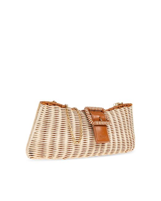 Rodo Natural Clutch Bag With Logo