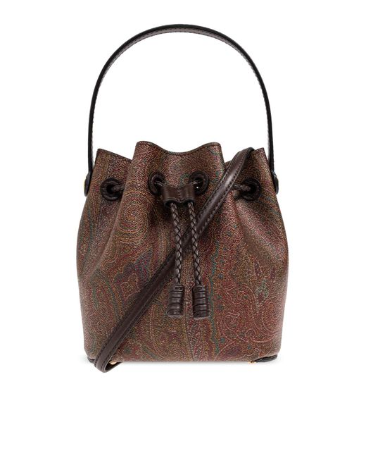 Etro Brown Bucket Shoulder Bag