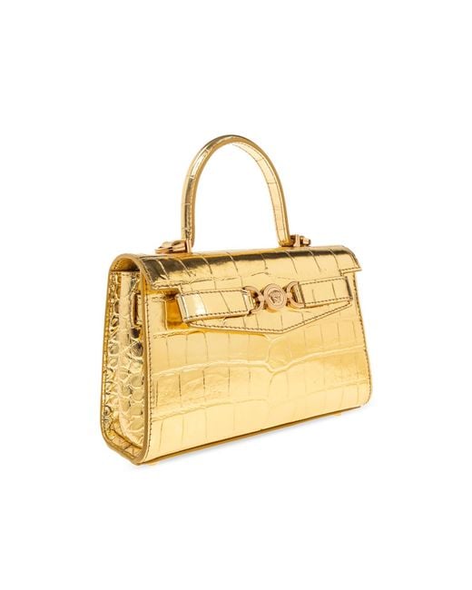 Versace Metallic Leather Handbag,