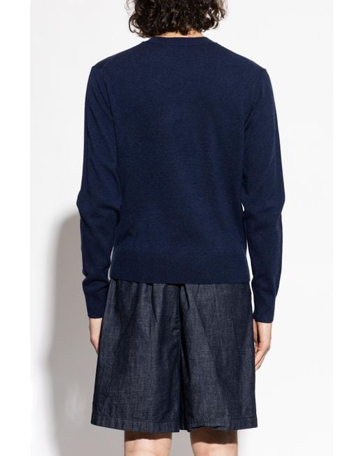Acne Blue Wool Sweater for men