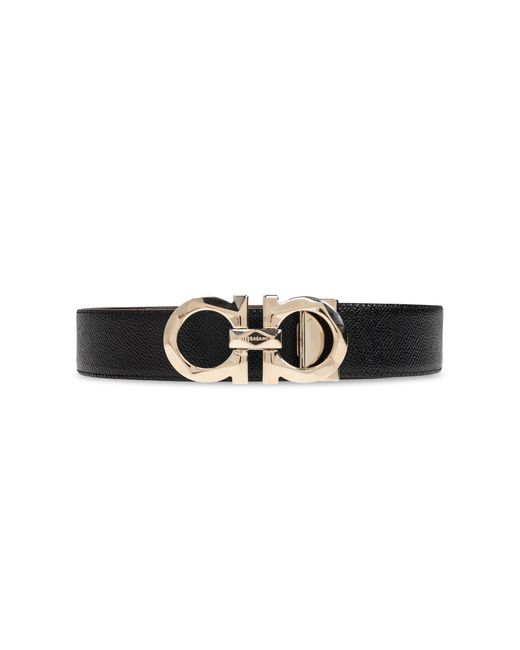 Ferragamo Black Double-Sided Belt for men