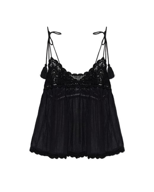 Ulla Johnson Black Bermuda Top