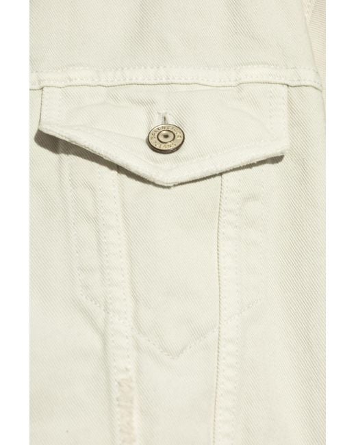 Balenciaga Natural Denim Jacket With Logo
