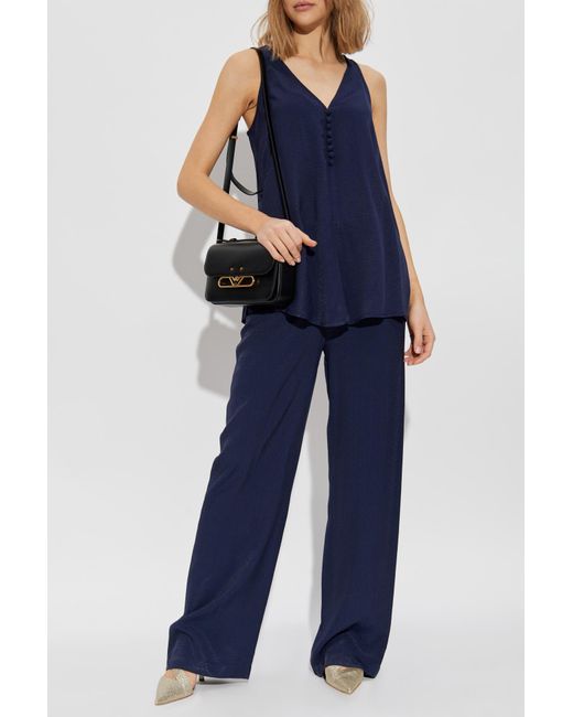 Emporio Armani Blue Top From The Sustainability Collection