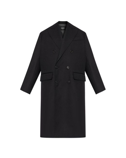 DSquared² Black Wool Coat for men