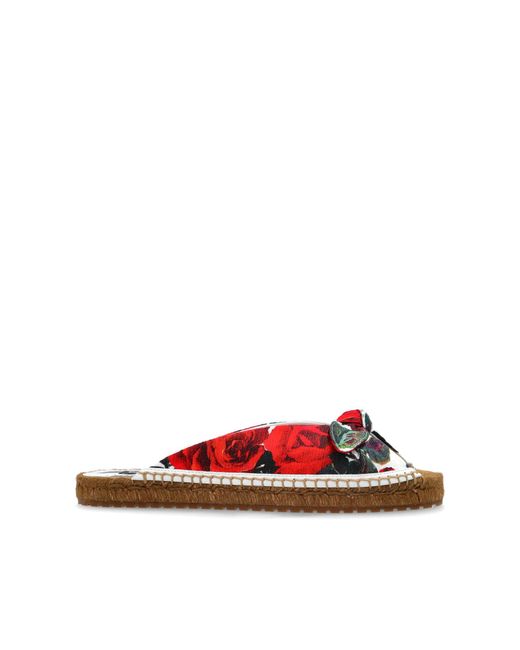 Dolce & Gabbana Multicolor Floral Motif Slides