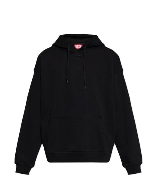 DIESEL Black Hoodie 'S-Boxt-Hood-Dco' for men