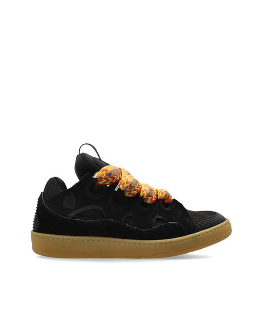 Lanvin Black Sport Shoes "Curb" for men