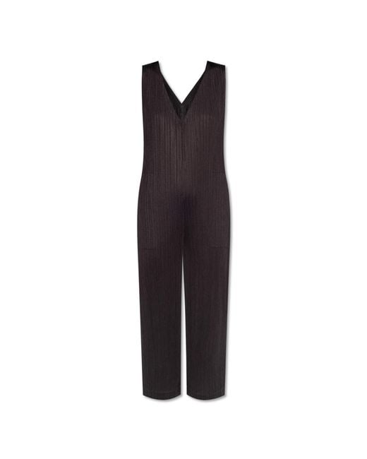Pleats Please Issey Miyake Black Pleated Jumpsuit