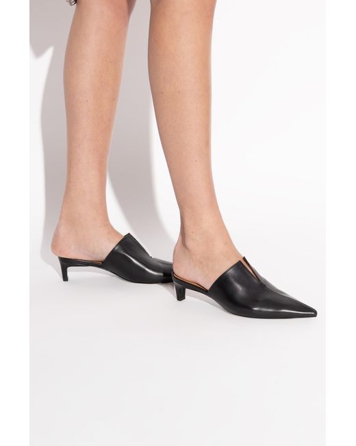 Tod's Black Heeled Mules