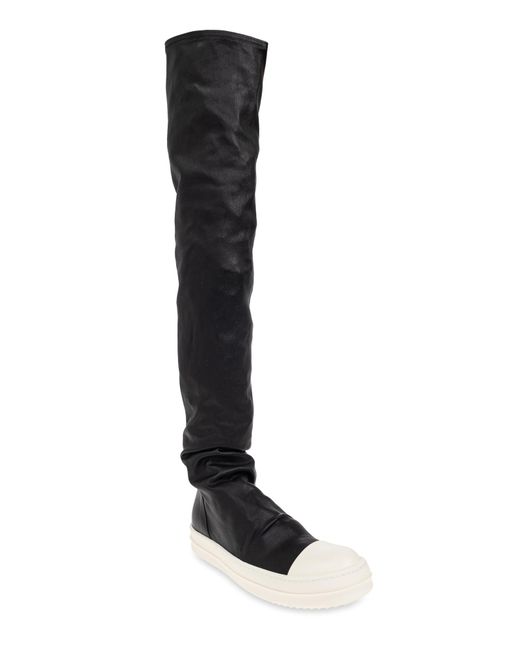 Rick Owens Black Shoes High Stocking Sneaks