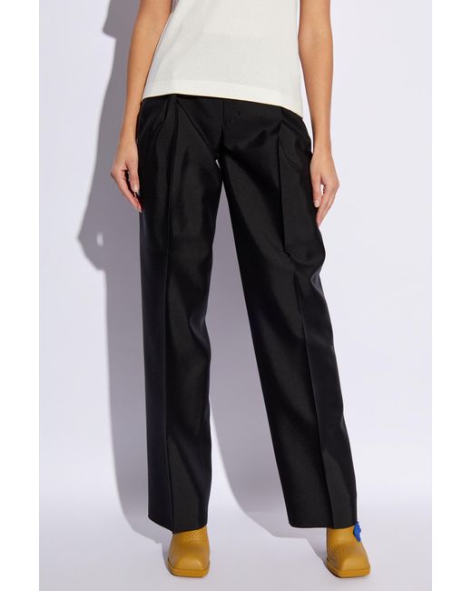 Burberry Black Creased Trousers