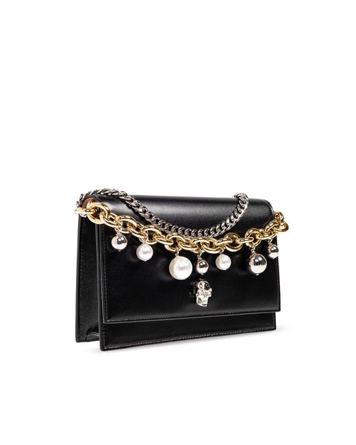 Alexander McQueen Black Skull Small Clutch