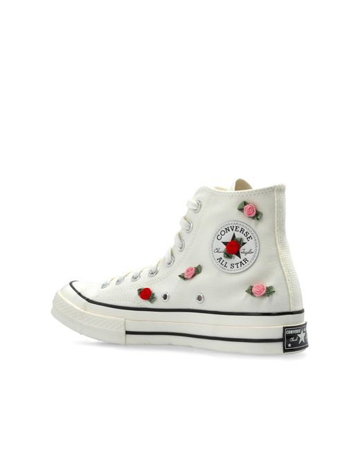 Converse White Sports Shoes A10637C Above The Ankle