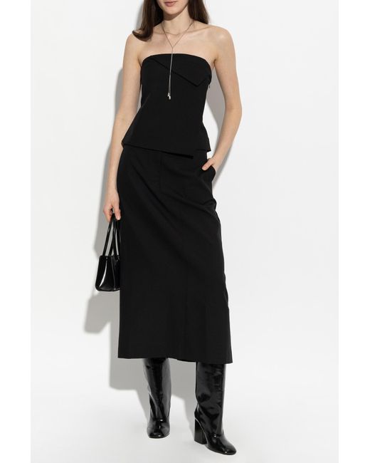 Officine Generale Black Wool Top 'Noelia'