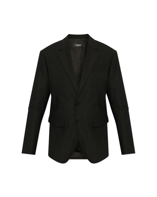 DSquared² Black Blazer With Wool Finish for men