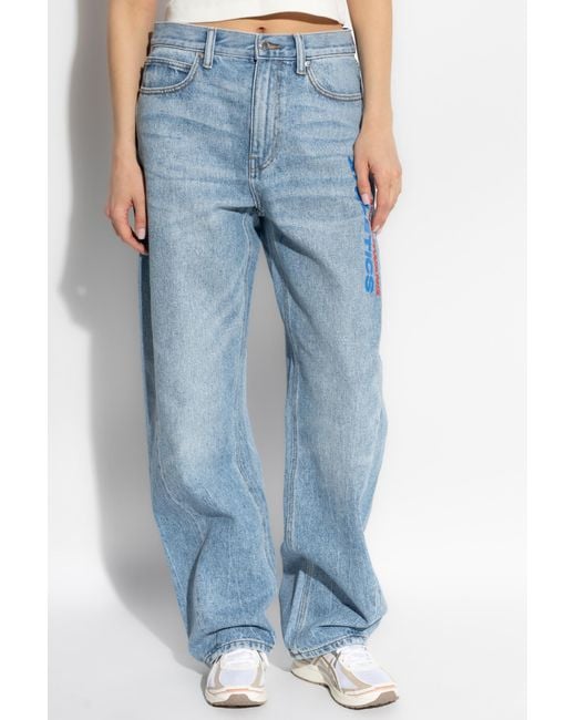 Alexander Wang Blue Jeans With Printed Logo
