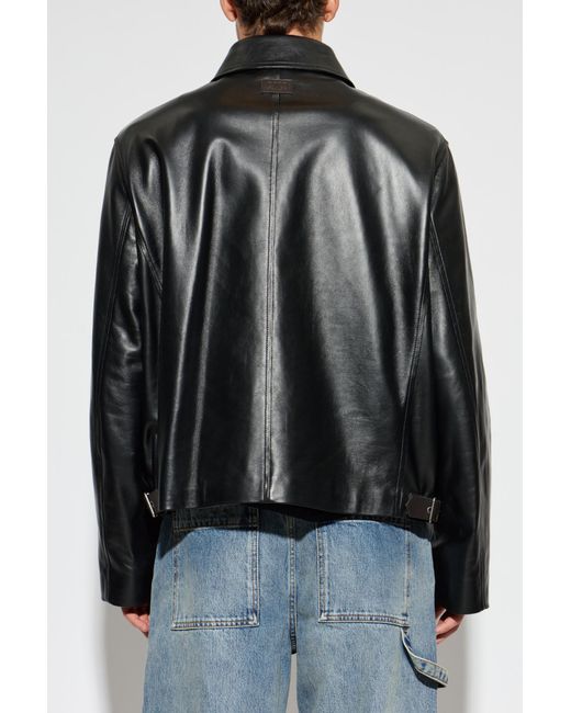 Loewe Blue Leather Jacket for men