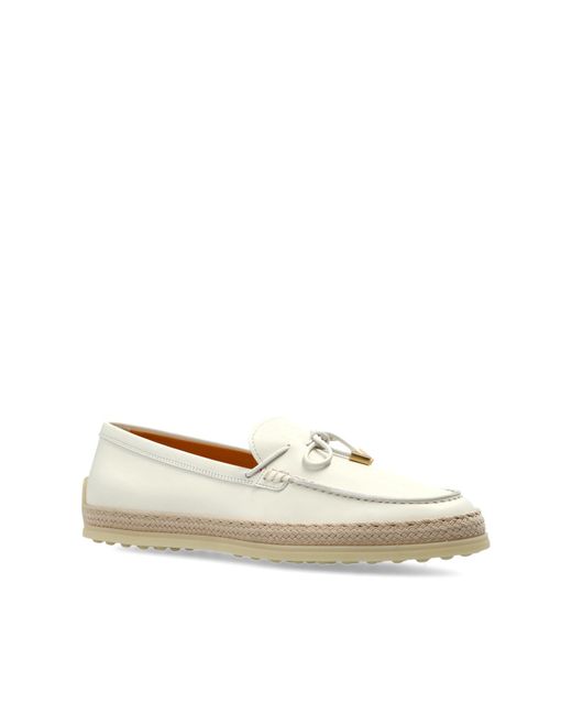 Tod's White Leather Shoes