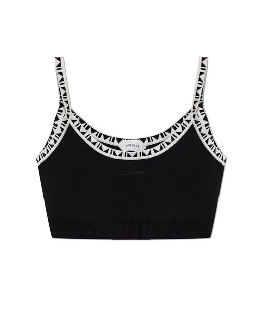 Versace Black Short Camisole Top