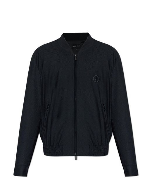 Giorgio Armani Blue 'Bomber' Jacket for men