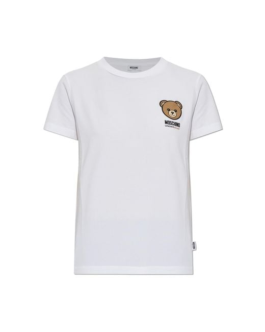 Moschino White T-Shirt From The "Active" Line