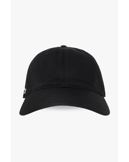 Lacoste Black Baseball Cap With Logo