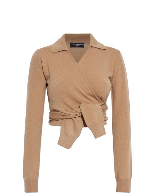 Dolce & Gabbana Natural Cashmere Sweater