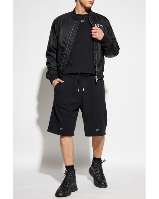 Off-White c/o Virgil Abloh Black Bomber Jacket for men