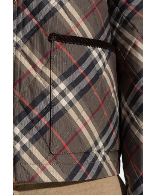 Burberry Natural Plaid Pattern Jacket