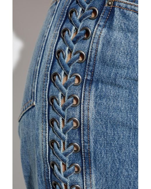 ROTATE BIRGER CHRISTENSEN Blue Jeans With Tie