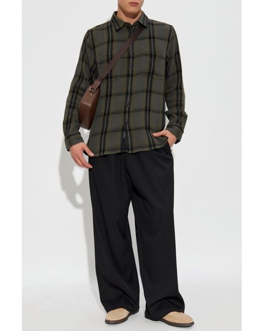 Rag & Bone Green Striped Shirt With A Check Pattern for men