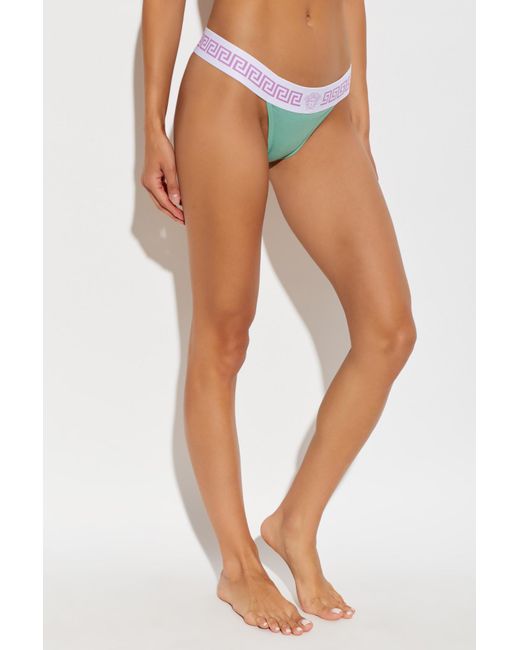 Versace Blue Cotton Thongs