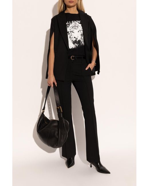 AllSaints Black Vivian Ankle Boots