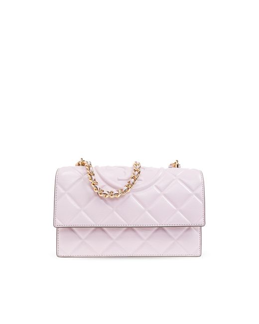 Tory Burch White Shoulder Bag Fleming Small