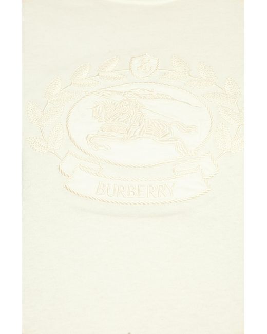 Burberry White T-Shirt With Logo