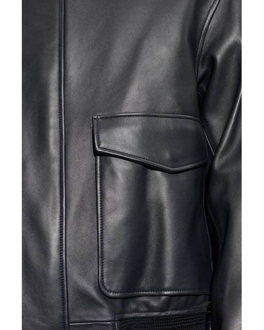 Loewe Black Leather Jacket for men