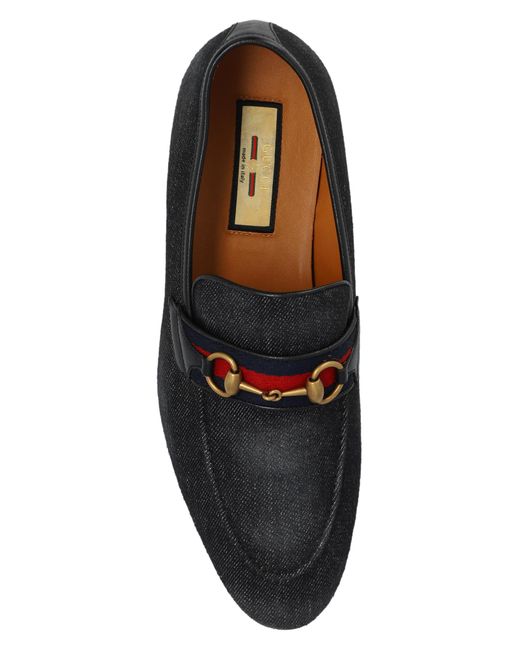 Gucci Black Denim Loafers, for men