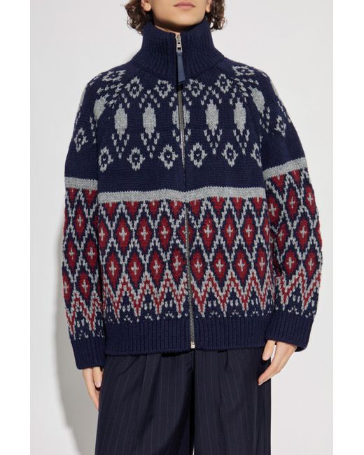 Loewe Blue Wool Sweater for men