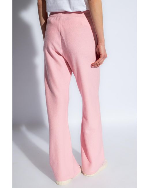 Versace Pink Wool Trousers,