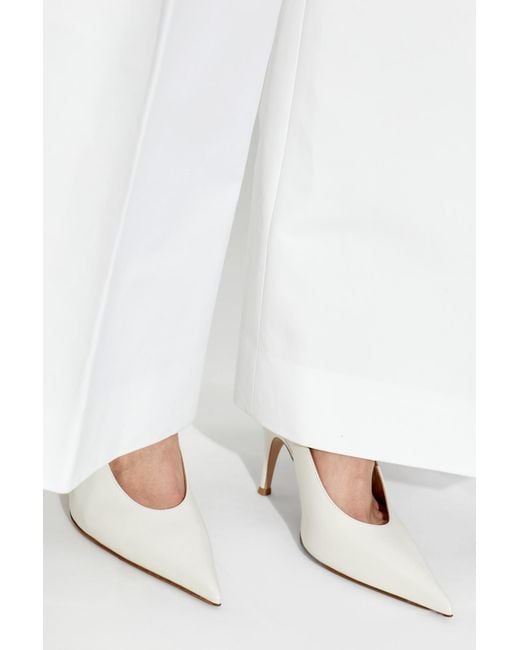 Gianvito Rossi White 'Sofia' Heeled Shoes