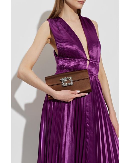 Roger Vivier Brown Clutch 'Efflorescence'