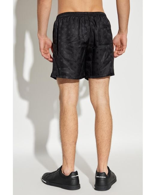 Dolce & Gabbana Black Silk Shorts for men