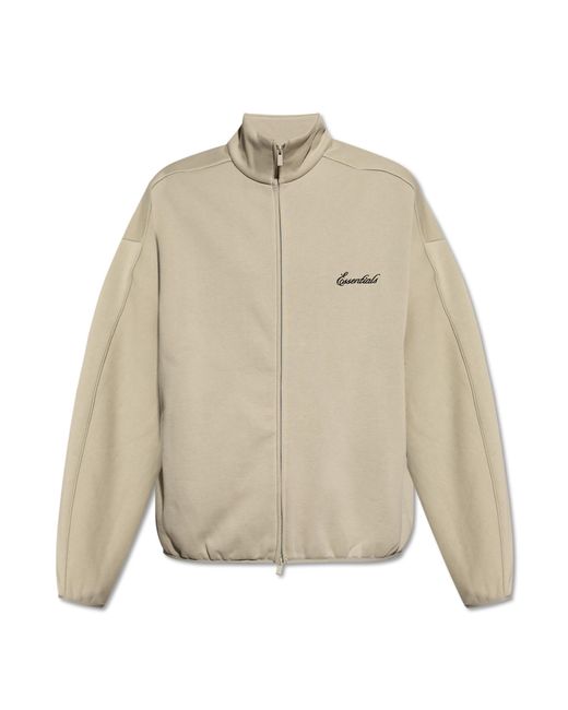 Fear Of God Natural Sweatshirt With Embroidered Logo for men