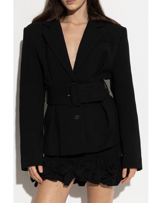 ROTATE BIRGER CHRISTENSEN Black Blazer With Belt